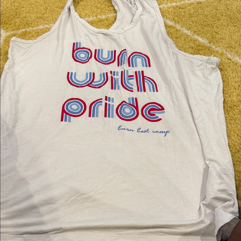 Burn Boot Camp White Tank Top